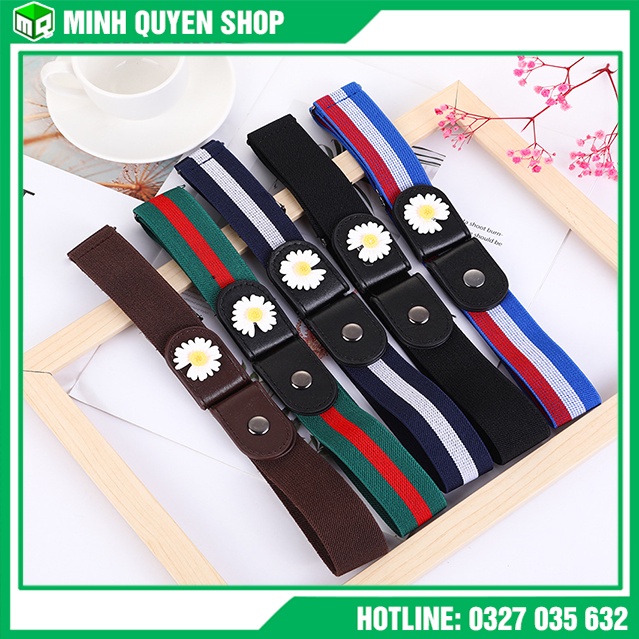 Dây Nịt Chun Thun 2 Bên Cài - Thắt Lưng Vải Co Giãn Đàn Hồi Điều Chỉnh Eo Quần