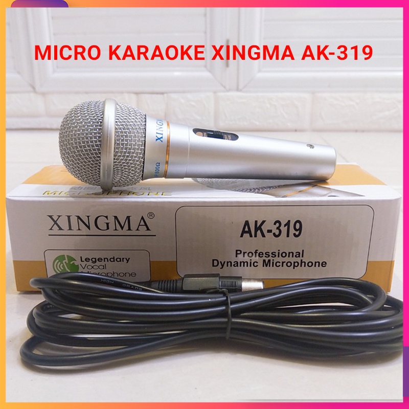 Mic Hát Karaoke XINGMA AK-319 thế hệ mới cho âm thanh sống động, Sử Dụng Cho Loa Kéo, Ampli, Tivi - Hát Cực Hay