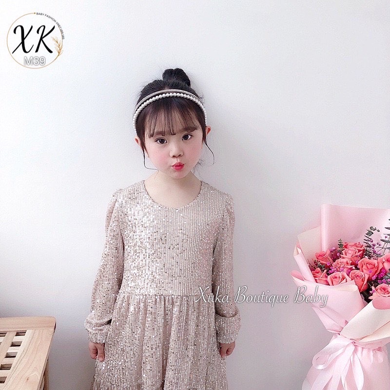 Bờm Cài Tóc Ngọc Kim Cương Party Style Hàn Quốc Cho Bé, Phụ Kiện Cài Tóc Tiểu Thư Quảng Châu Cao Cấp Bé Gái [ẢNH THẬT