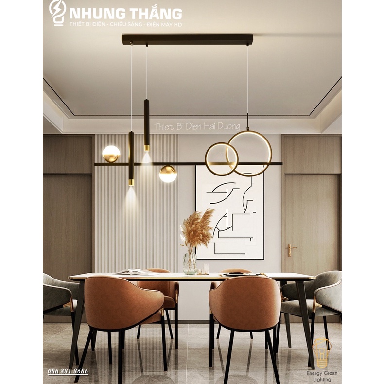 Đèn Thả 6 Bóng DGT-9841 - 3 Chế Độ Ánh Sáng - Decor Trang Trí Phòng Ăn,Phòng Khách Sang Trọng Cao Cấp - Bảo Hành 1 Năm