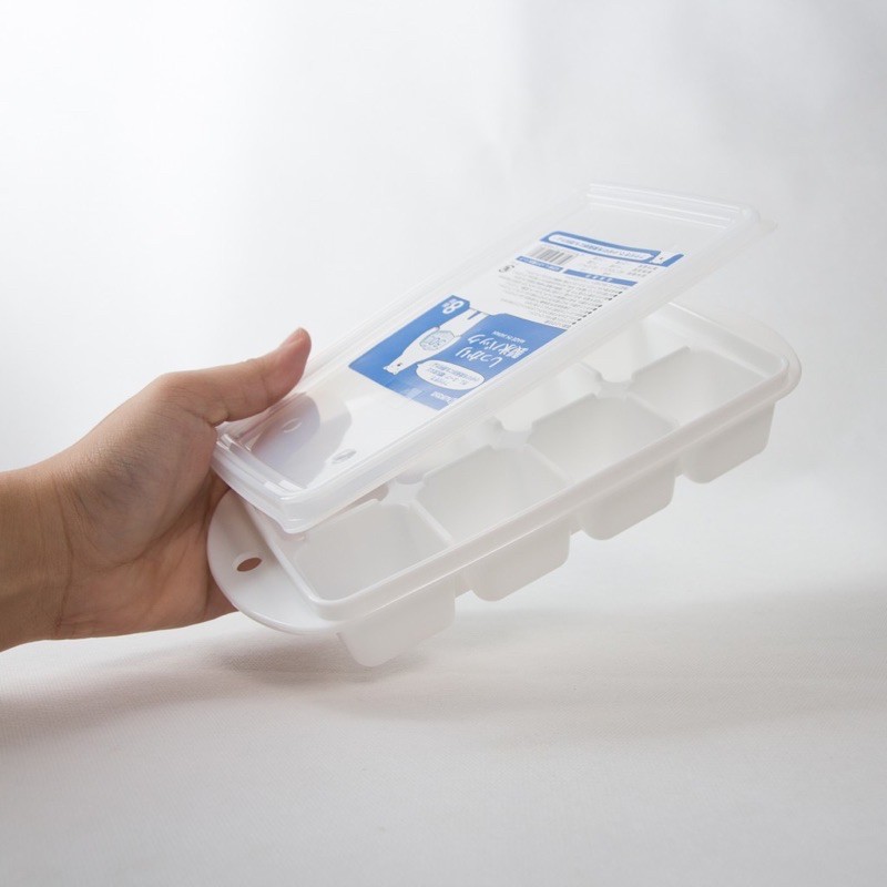 BooBoo Baby- Khay trữ đồ ăn dặm nắp dẻo 8 ô 50ml Naikaya gấu trắng Nhật Bản