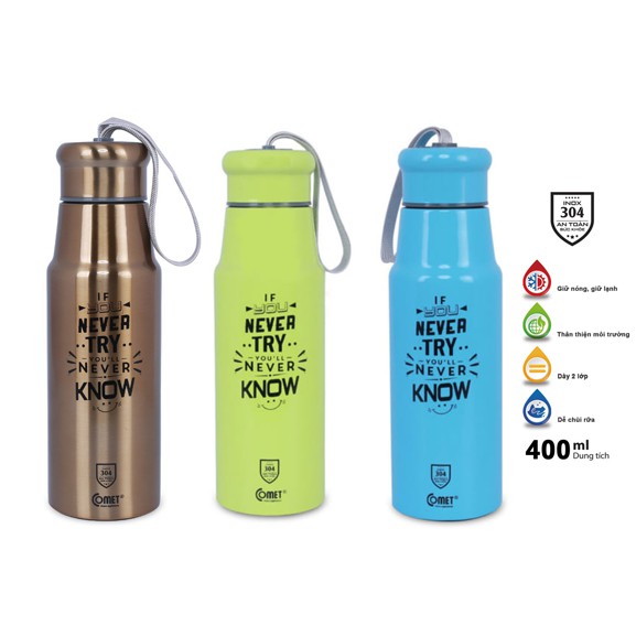 Bình giữ nhiệt Utilities 400ml Comet CH12-62
