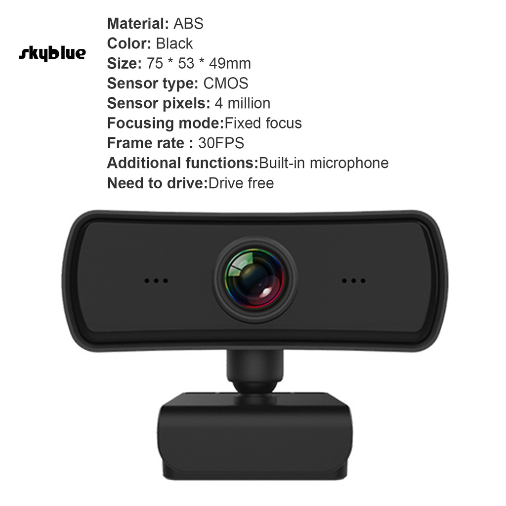 Webcam HD USB kỹ thuật số tự động nhận diện lại kèm phụ kiện | BigBuy360 - bigbuy360.vn