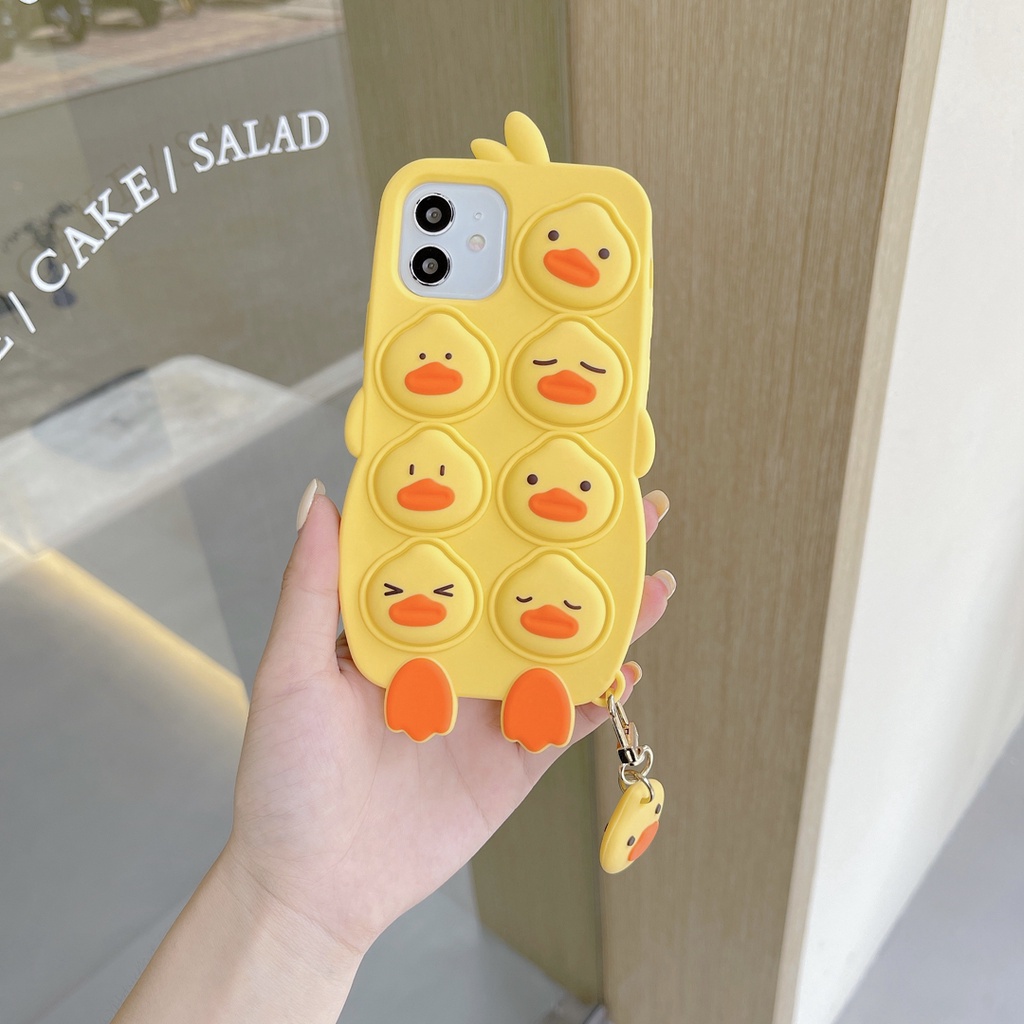 Ốp Điện Thoại Mềm Hình Vịt Dễ Thương Cho iphone 13pro max 12 pro max 11 pro max xs max xr x 7 8 plus 7 plus
