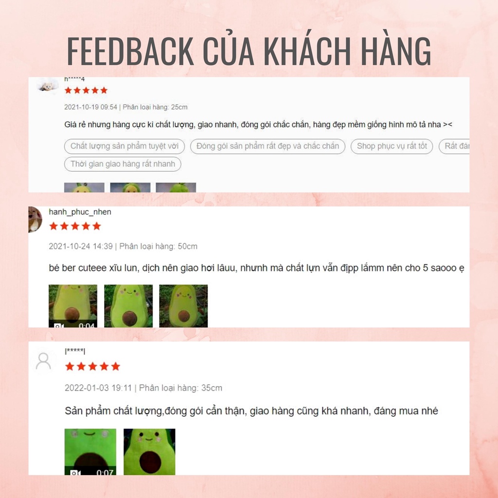 Gấu bông Bơ Tròn Đáng Yêu - Gấu bông cho bé - Size 30cm,60cm