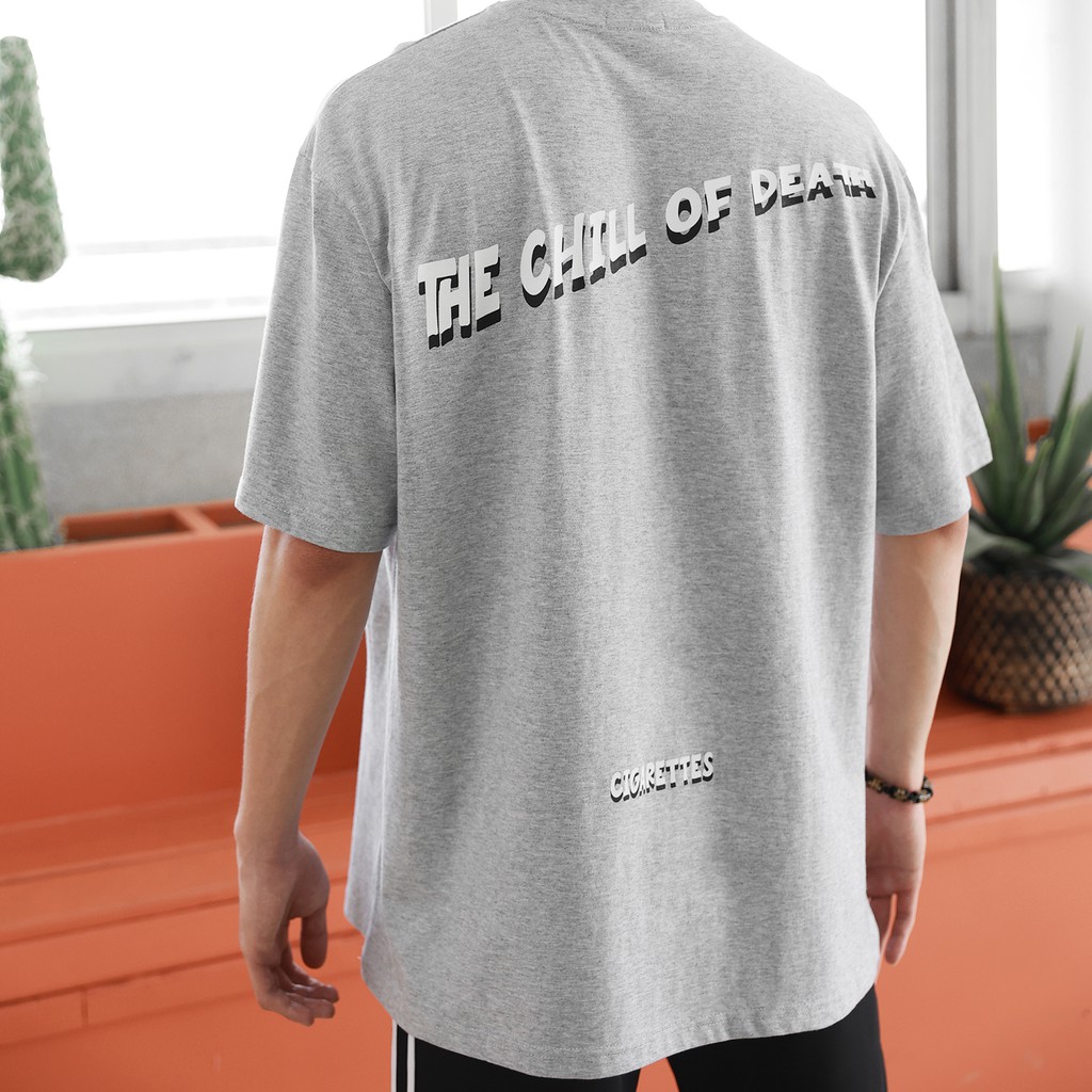 Áo Thun Cigarettes Màu Xám Chất Liệu Cotton Thoáng Mát