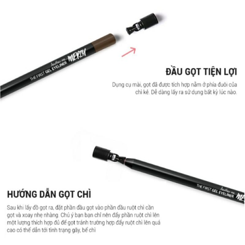 (XẢ KHO) (Date 02-2023) Chì Kẻ Mắt Lâu Trôi Merzy Another Me The First Gel Eyeliner