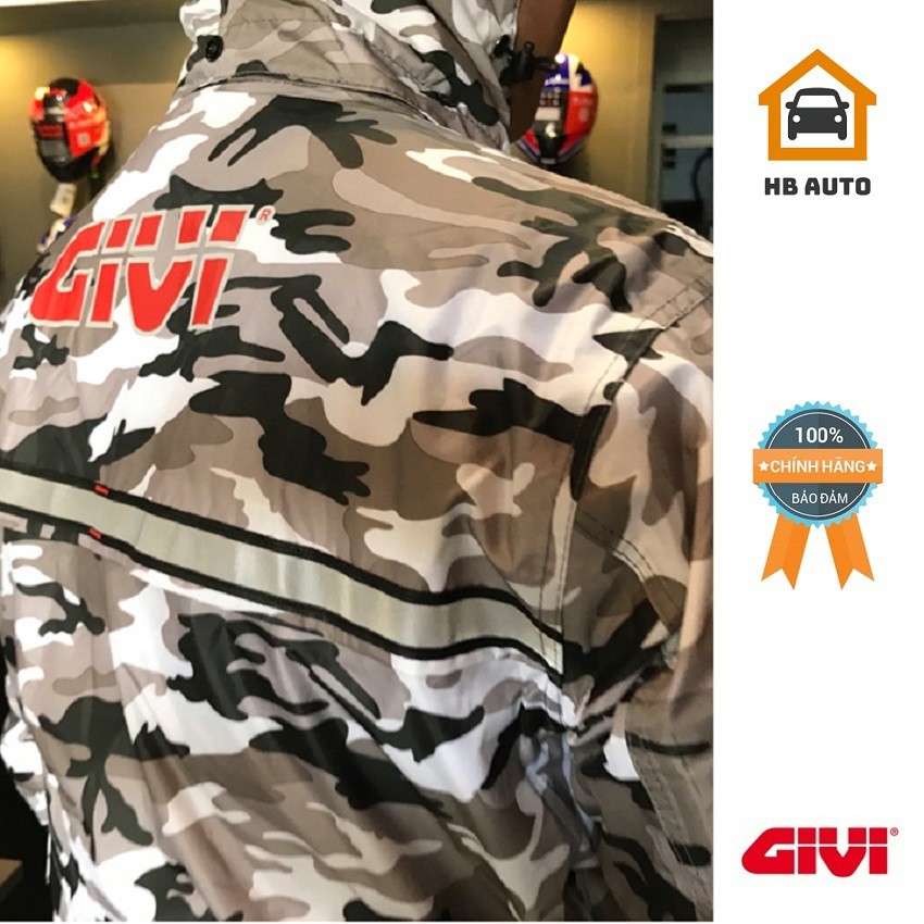 Áo Mưa Bộ Givi Camouflage Rainsuit 01 Grey CAM01AH-G