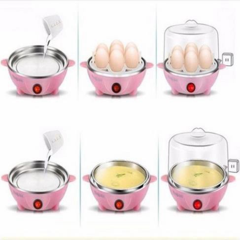 Máy Luộc Trứng Và Hấp Thực Phẩm Egg Poacher 2 Tầng💥SIÊU HOT💥