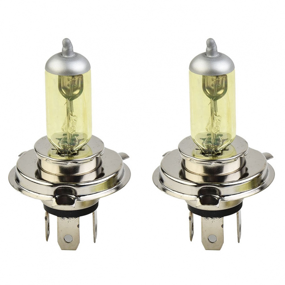 Set 2 Bóng Đèn Pha Xenon H4 55W 5000K Ánh Sáng Vàng Chống Thấm Nước Dành Cho Ô Tô