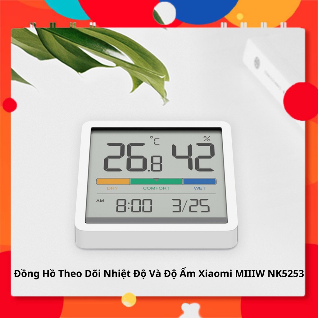 Đồng hồ theo dõi nhiệt độ và độ ẩm Xiaomi MIIIW NK5253