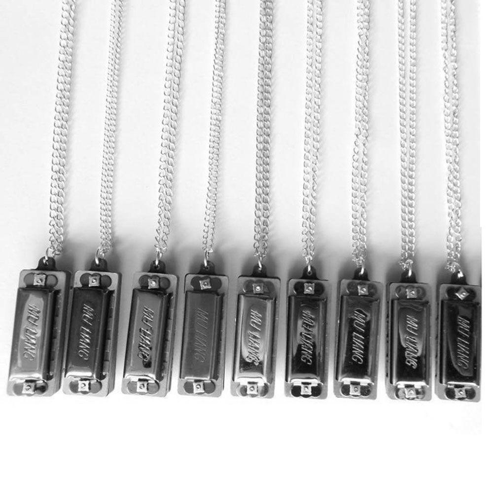DARON Vòng cổ Mặt Kèn Harmonica Mini Bằng Thép Không Gỉ Thời Trang Cho Bé