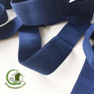 Dây thun may đồ - dây chun luồn quần - màu xanh - bản to 2cm [ 1 mét ] cắt thành 1 dây dài tùy số lần đặt