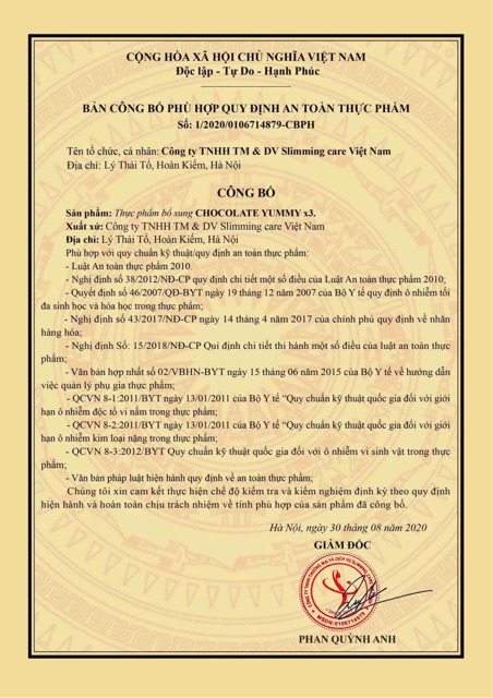 Tăng cân thảo mộc Chocolate Yummyx3 3-6kg/ tháng | BigBuy360 - bigbuy360.vn