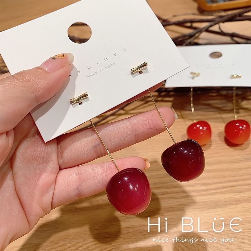 Khuyên tai hình quả Cherry phong cách Hàn Quốc