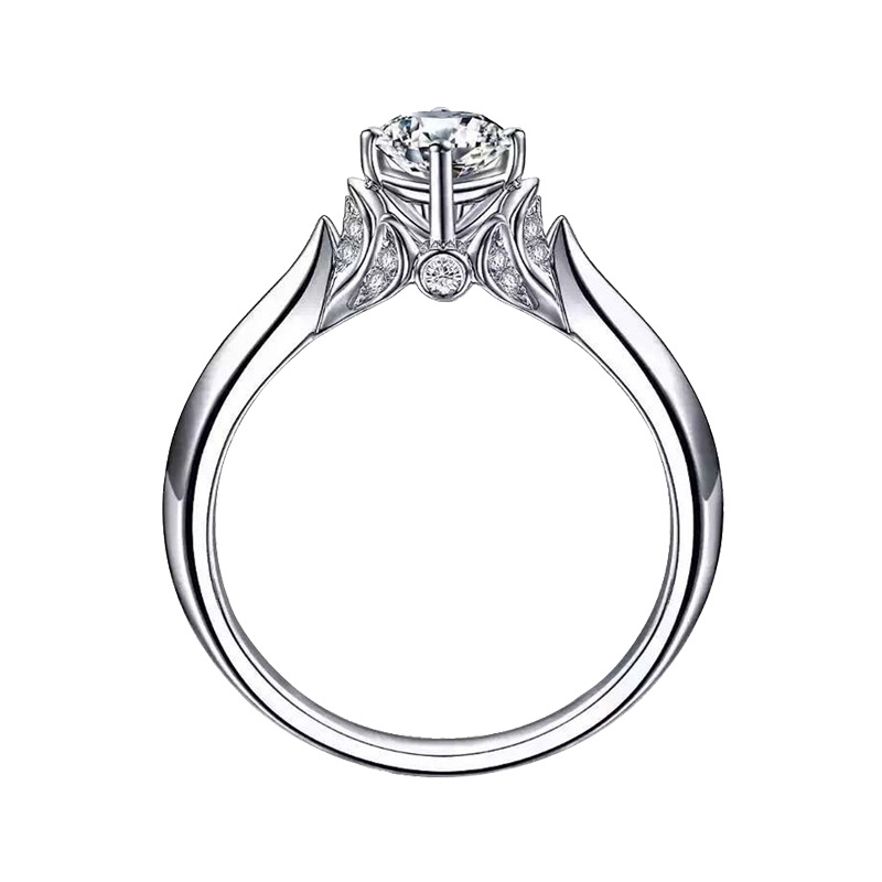 Nhẫn Hở Hình Thiên Nga Đính Đá Pt950