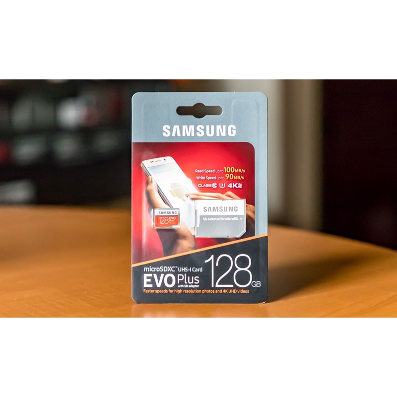 [GIÁ TỐT] Thẻ nhớ MicroSDXC Samsung Evo Plus 32/64/128GB UHS-I U3 100MB/s (Đỏ) + Tặng Adapter Samsung | WebRaoVat - webraovat.net.vn