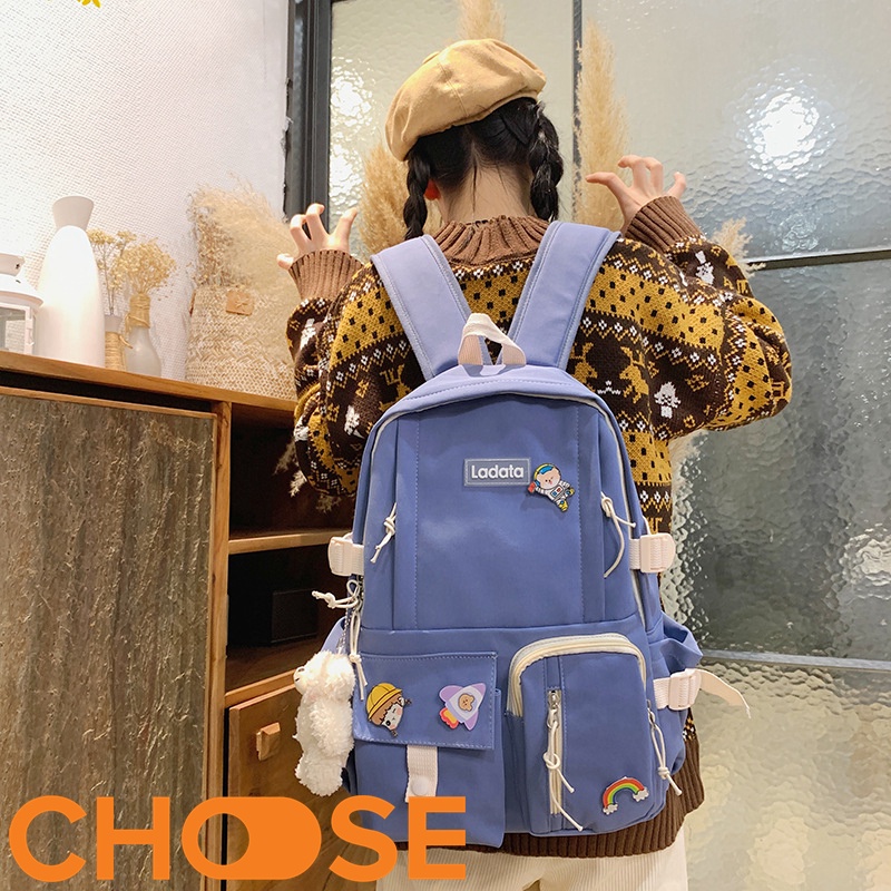 Balo Nữ Ulzzang Hàn Quốc Choose Cho Học Sinh Đi Học (Không Kèm Phụ Kiện) BB14K1