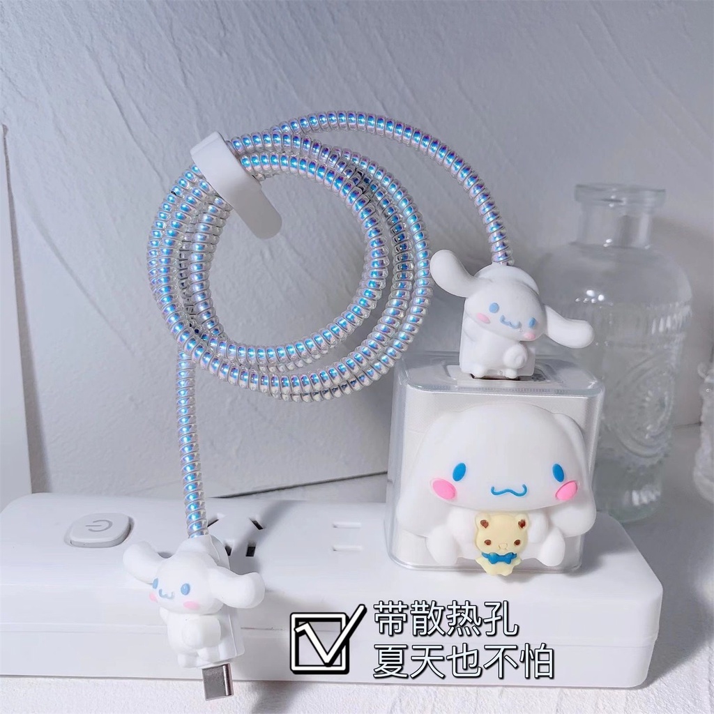 Set 3 Phụ Kiện Bảo Vệ Cục Sạc Điện Thoại Hình Chú Chó 3D Dễ Thương Cho Xiaomi Pad 5 Pro Mipad 5 Pro 2021 67W MDY-12-EF