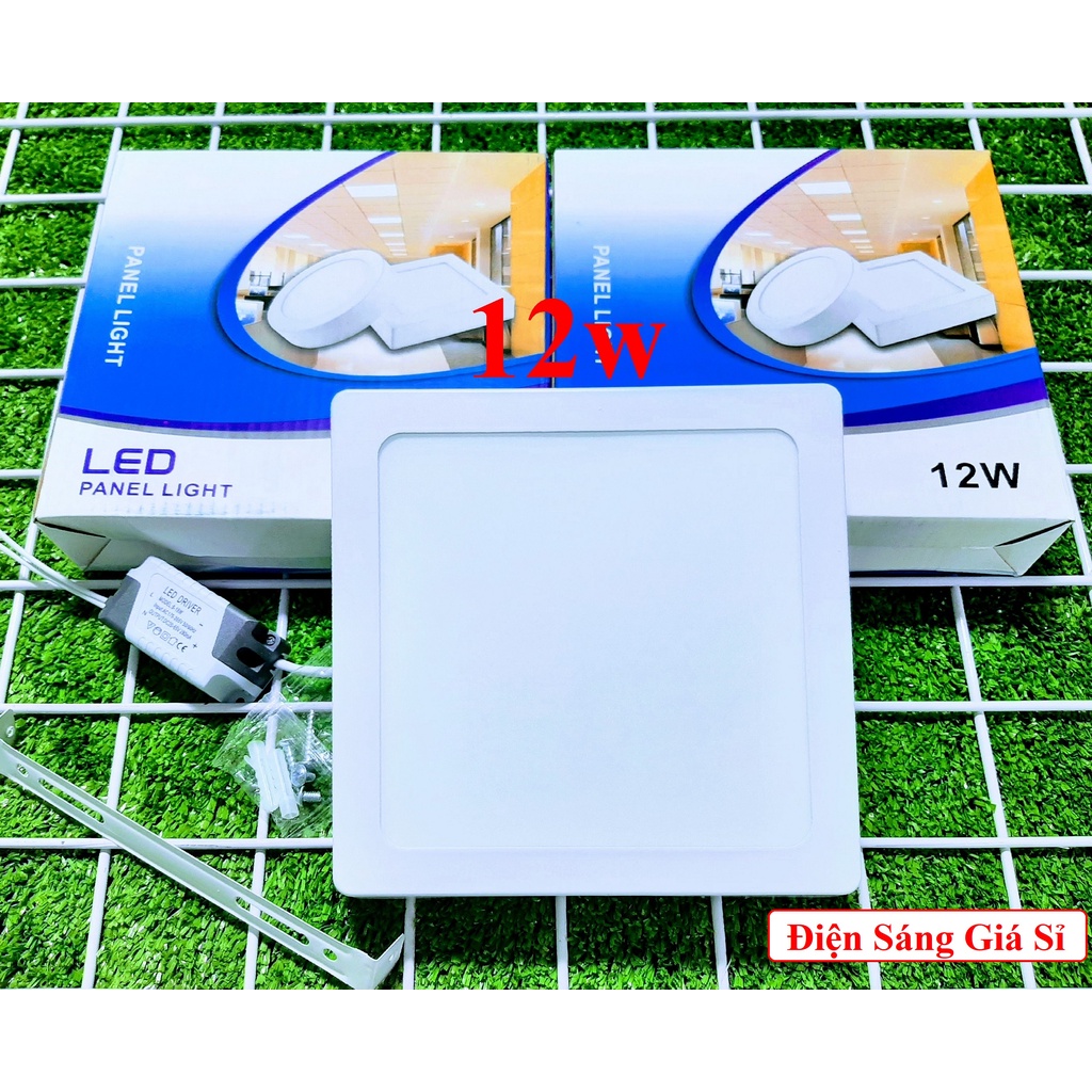 Đèn Led Âm Trần, Ốp Trần Tròn/Vuông 6W 9W 12W 15W 18W 24W Ánh Sáng Trắng/Vàng Tiết Kiệm Điện.