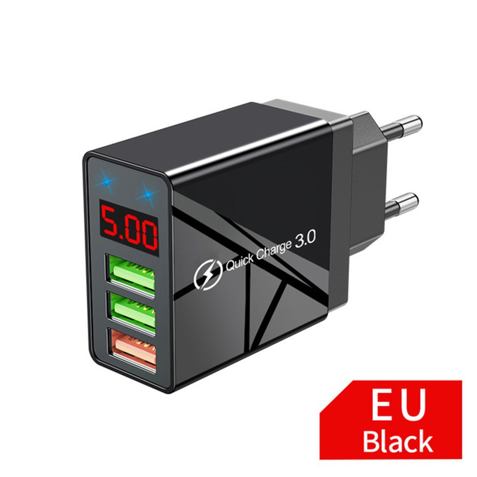 2.5 USB Digital Mobile Phone Charger Digital Display Fast Charging Wall Phone