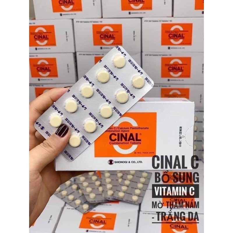 Cinal C , Vitamin C Nhật Bản trắng da hỗ trợ giảm Thâm,Nám, Tàn Nhang