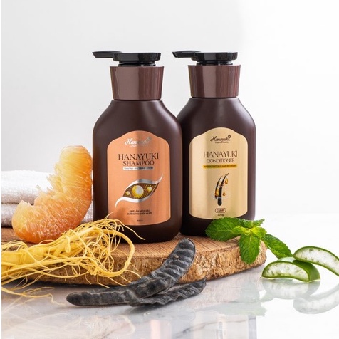 Combo dầu gội đầu Hanayuki Shampoo + Dầu xả tóc Hanayuki Conditioner