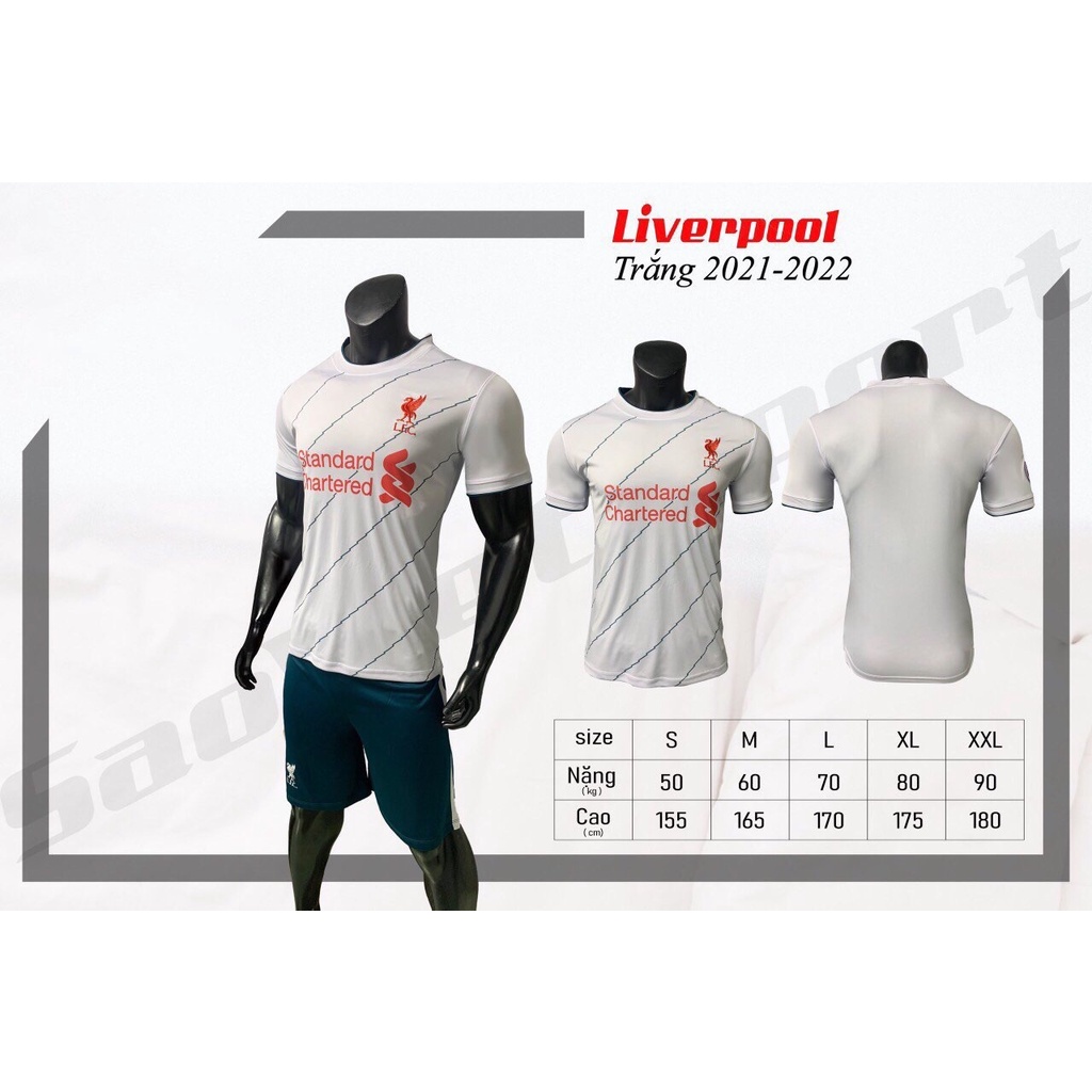 Bộ đồ đá banh đội tuyển Liverpool màu trắng - Teamsport
