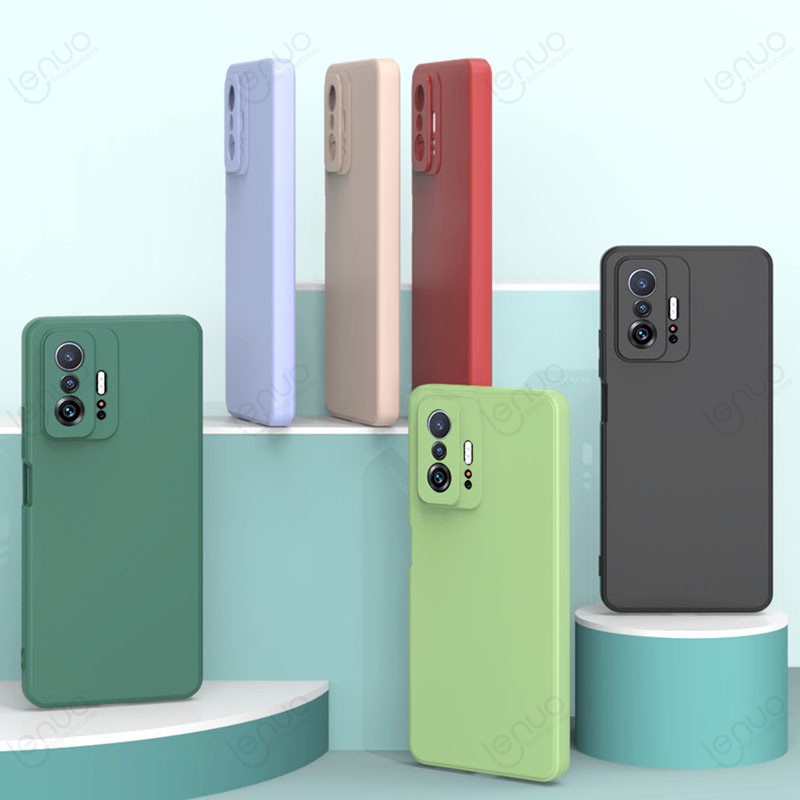 Lenuo Ốp Lưng Điện Thoại Bằng Silicone Màu Trơn Chống Sốc Cho Xiaomi Redmi  K40 Pro Gaming Poco F5 Pro F3 F4 GT