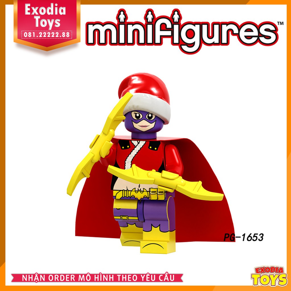 Xếp hình minifigure nhân vật siêu anh hùng hóa trang Lễ Giáng Sinh - Đồ chơi lắp ghép sáng tạo - POGO 8189