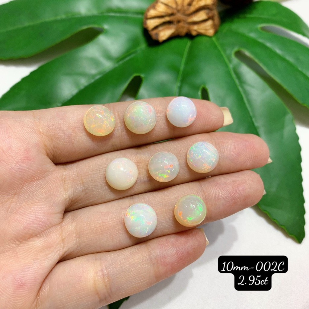 Mặt Opal Trắng Sữa Hình Tròn Vừa Cập Bến Nhiều Size 7-10mm