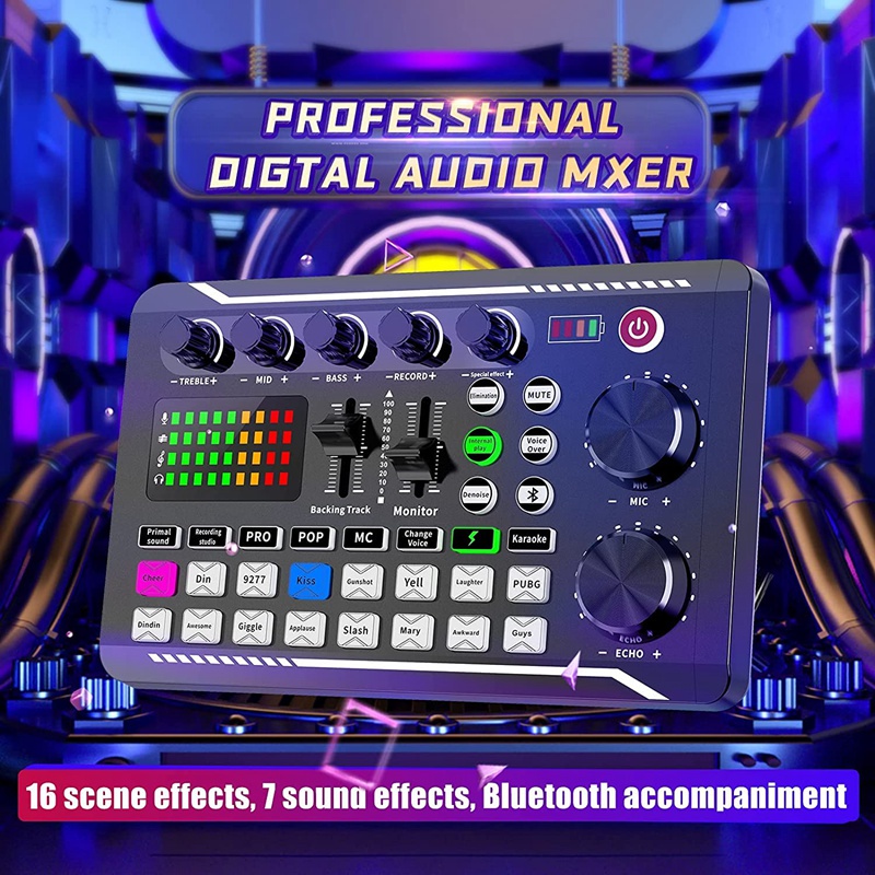 Thẻ Âm Thanh Và Giao Diện Âm Thanh DJ Hiệu Ứng Âm Thanh Và Thay Đổi Giọng Nói Cho Studio