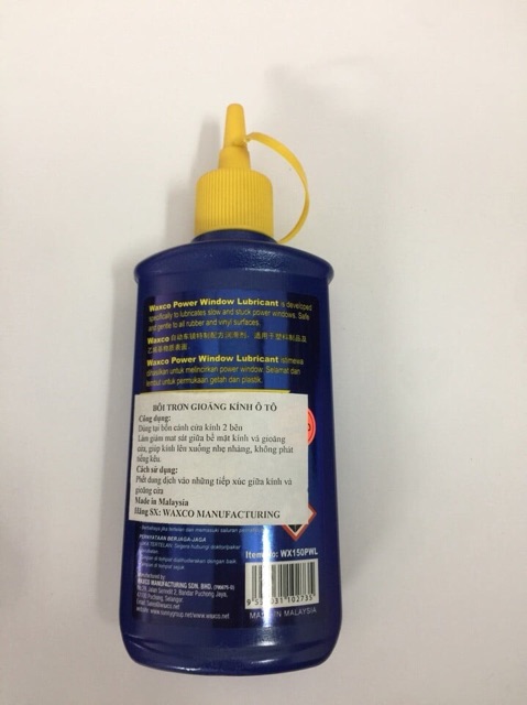 Dung dịch bôi trơn gioăng kính ô tô Waxco