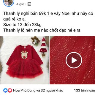 Váy Noel và áo ghile áo len