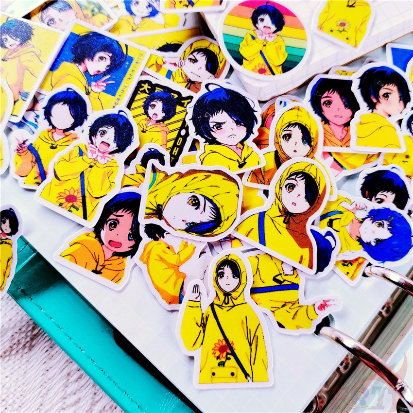 ★★★ Sticker Dán Trang Trí Nhật Ký Q-2 Hình Wonder EGG ★★★ Set 48 Miếng Dán Trang Trí Album Thời Trang DIY