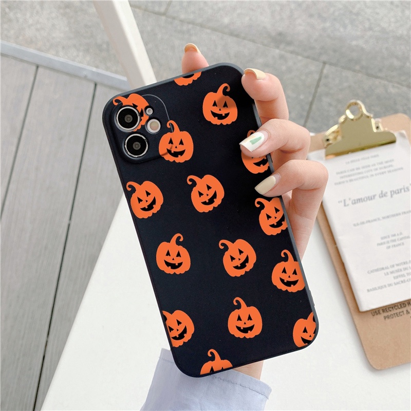 Ốp lưng iphone bí ngô Halloween cạnh vuông iphone 6/6plus/7/7plus/8/8plus/x/xr/xs/11/12/13/14pro/max/promax tr440