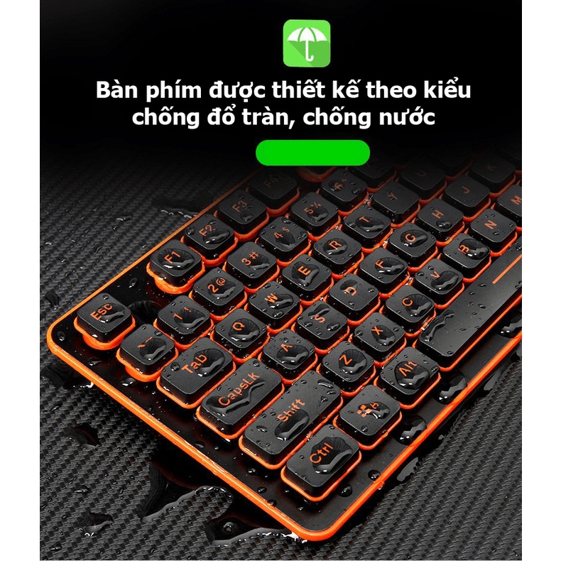 Combo bàn phím chuột không dây sạc pin LANGTU LT600 Độ Phân Giải Cao 1600DPI