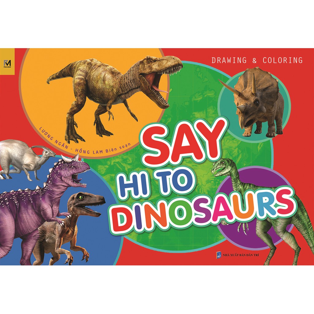 Sách - Tập vẽ & Tô màu - Say hi to Dinosaurs