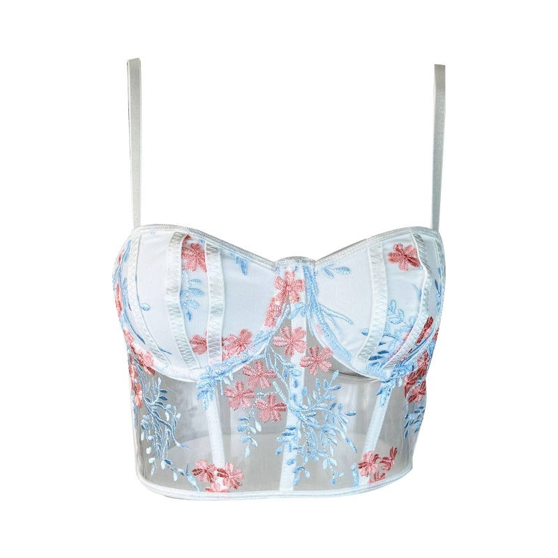 Áo Lót Hai Dây Có Mút Đệm Ngực Họa Tiết Hoa Thời Trang Mùa Hè Dành Cho Bạn Nữ Mặc Hàng Ngày