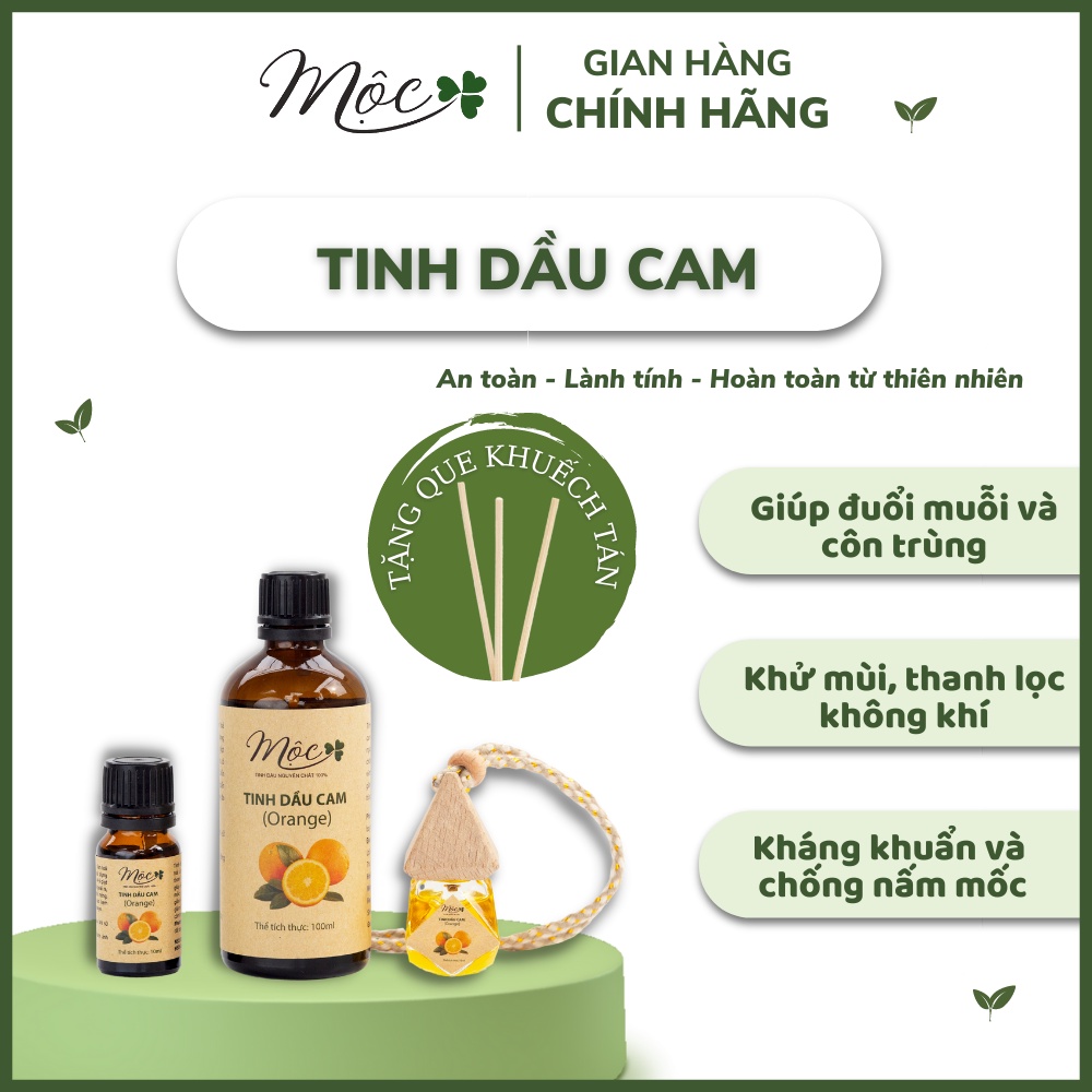 Tinh dầu Cam thiên nhiên nguyên chất MỘC 10ml - 100ml