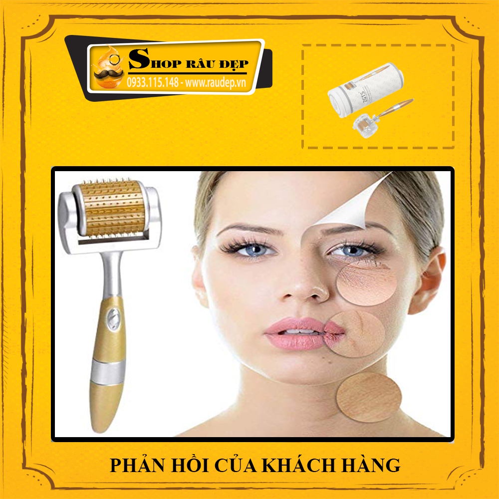 Lăn Kim Kích Thích Năng Lông Hỗ Trợ Mọc Râu Tóc, Làm Đẹp Da