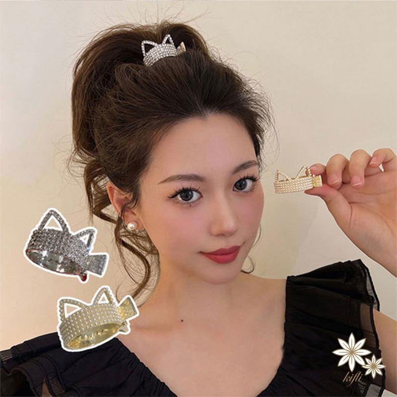 Kẹp Tóc Đuôi Ngựa Màu Trắng Phong Cách Hàn Quốc Hàng Mới 2022