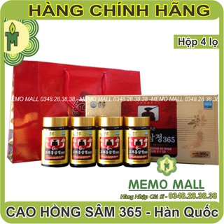 (Date 1/2027) HỘP 4 HỦ CAO HỒNG SÂM 365 HÀN QUỐC CHÍNH HÃNG