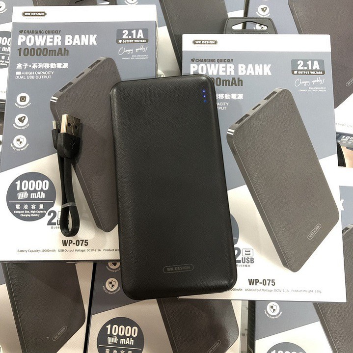 Pin Sạc Dự Phòng Chính Hãng WK Design 10000mAh Model WP-075 siêu bền