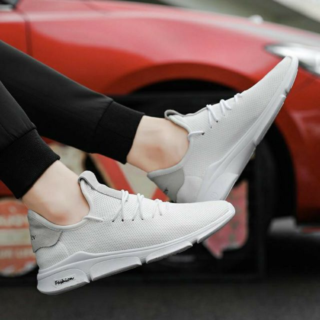 𝔹𝕆𝕊𝕊 𝕊ℍ𝕆𝔼𝕊 ⚜️ Giày Thể Thao SNEAKER NAM Vải ⚜️15 ( TRẮng ) Hot FASHION FULL BOX