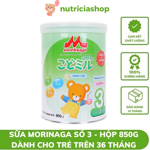 [ HÀNG CHÍNH HÃNG ] Sữa bột Morinaga số 1, 2, 3 hộp 850gr