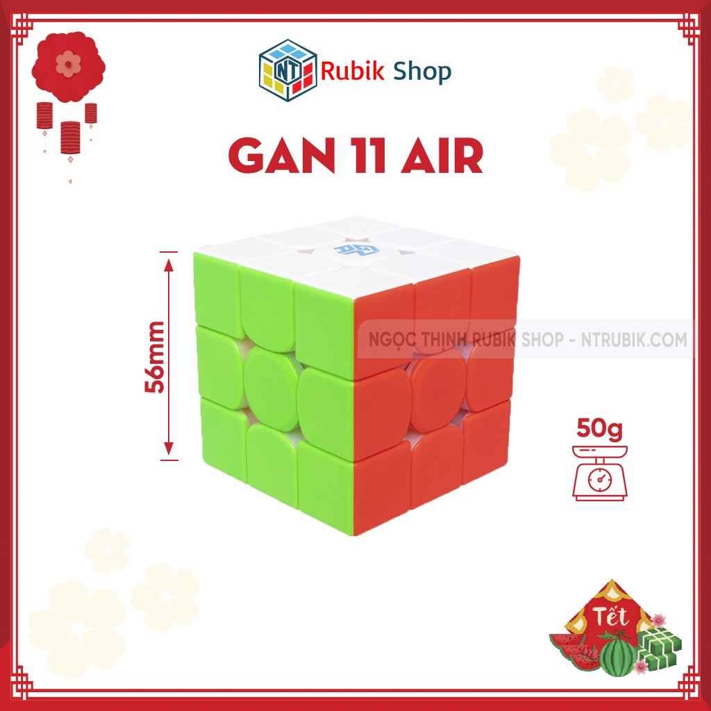 Rubik 3x3x3 Gan 11 Air 2021 Cao cấp Hãng Gan Stickerless