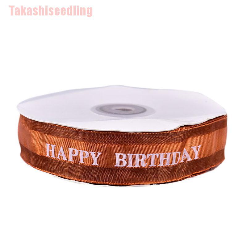 Cuộn Dây Ruy Băng Polyester In Chữ Happy Birthday