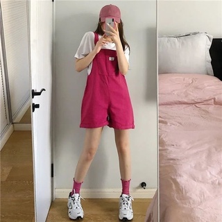 Quần yếm ngắn tùy chọn màu sắc dễ thương dành cho nữ