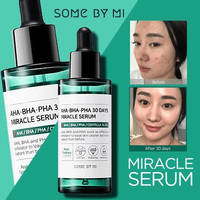 Tinh Chất Serum AHA BHA PHA 30days Miracle Serum Some By Mi Cho Da Dầu Mụn Chính Hãng